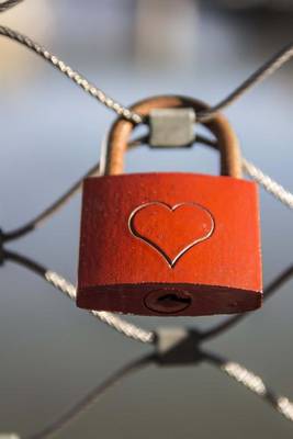 Book cover for Engraved Heart on a Red Padlock Journal