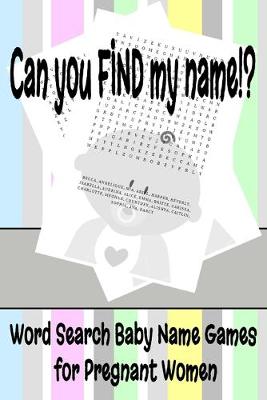 Book cover for Word Search Baby Name Games for Pregnant Women