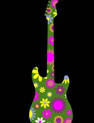 Book cover for Retro Floral Guitar Notebook