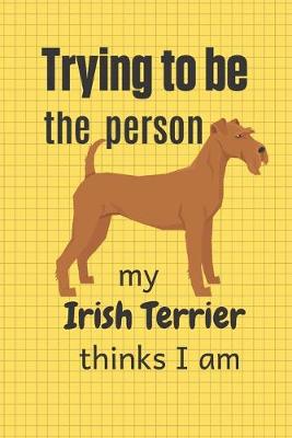 Book cover for Trying to be the person my Irish Terrier thinks I am