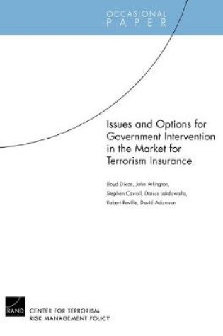 Cover of Issues and Options for Goverment Intervention in the Market for Terrorism Insurance
