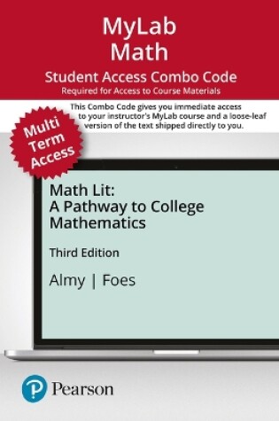 Cover of Mylab Math with Pearson Etext -- 24 Month Combo Access Card -- For Math Lit