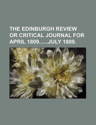 Book cover for The Edinburgh Review or Critical Journal for April 1809july 1809.