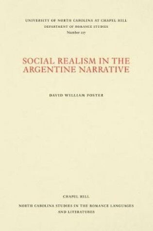 Cover of Social Realism in the Argentine Narrative