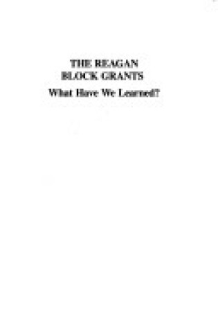 Cover of Reagan Black Grants