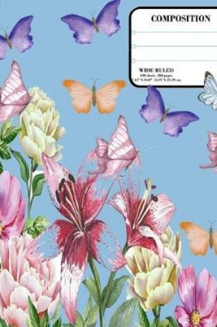 Cover of Butterflies Wide-Ruled Notebook