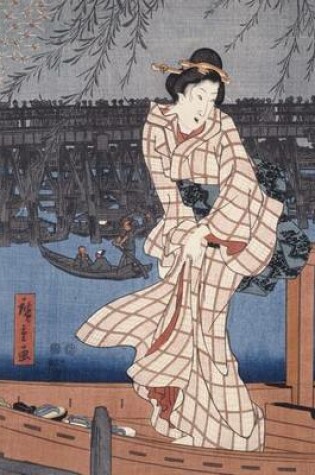 Cover of Evening on the Sumida River, Ando Hiroshige. Graph Paper Journal