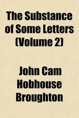 Book cover for The Substance of Some Letters (Volume 2)