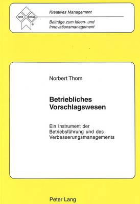 Book cover for Betriebliches Vorschlagswesen