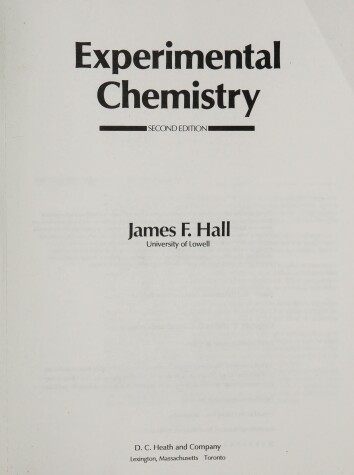 Book cover for Experimental Chemistry Lab Ml Pb