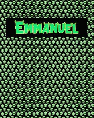 Book cover for 120 Page Handwriting Practice Book with Green Alien Cover Emmanuel