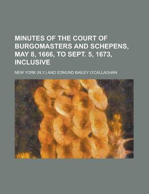 Book cover for Minutes of the Court of Burgomasters and Schepens, May 8, 1666, to Sept. 5, 1673, Inclusive