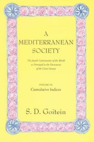 Cover of A Mediterranean Society, Volume VI