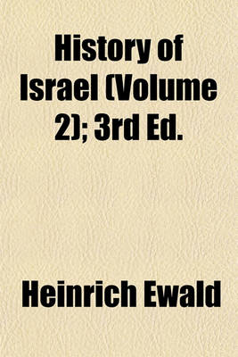 Book cover for History of Israel (Volume 2); 3rd Ed.