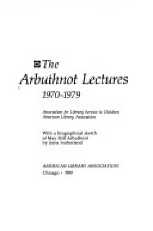 Cover of The Arbuthnot Lectures