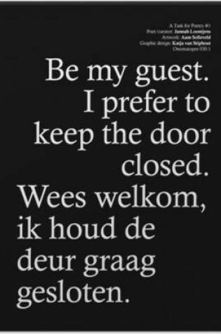 Cover of Be My Guest, I Prefer to Keep the Door Closed