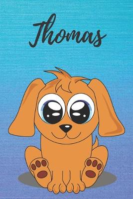 Book cover for Thomas dog coloring book / notebook / journal / diary