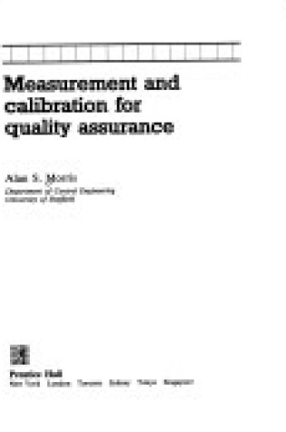 Cover of Measurement and Calibration for Quality Assurance