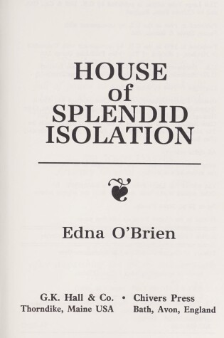 Cover of House of Splendid Isolation