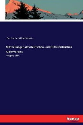 Cover of Mittheilungen des Deutschen und Österreichischen Alpenvereins