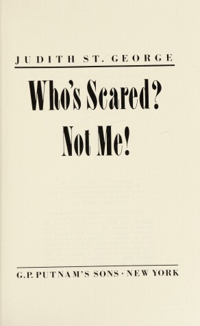 Book cover for Who's Scared Not Me