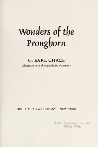 Cover of Wonders of the Pronghorn