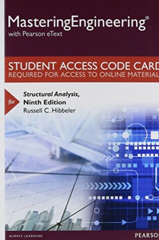 Cover of Mastering Engineering with Pearson Etext -- Standalone Access Card -- For Structural Analysis