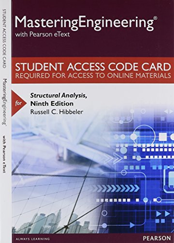 Book cover for Mastering Engineering with Pearson Etext -- Standalone Access Card -- For Structural Analysis