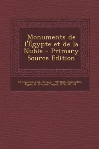 Cover of Monuments de L'Egypte Et de la Nubie