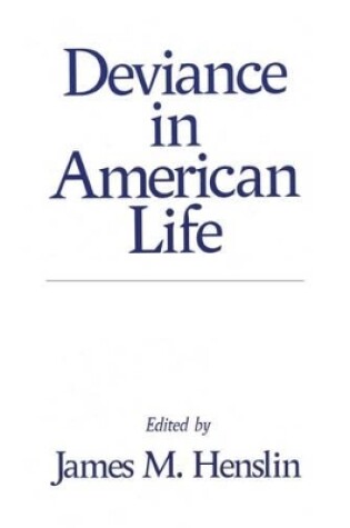 Cover of Deviance in American Life