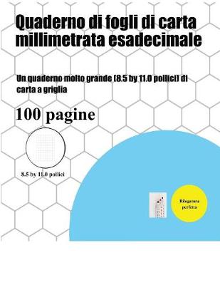 Cover of Quaderno di fogli di carta millimetrata esadecimale