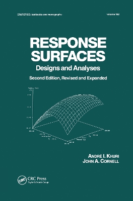 Book cover for Response Surfaces: Designs and Analyses