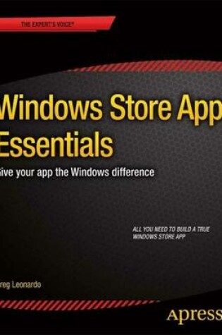 Cover of Windows Store App Essentials: Give Your App the Windows Difference