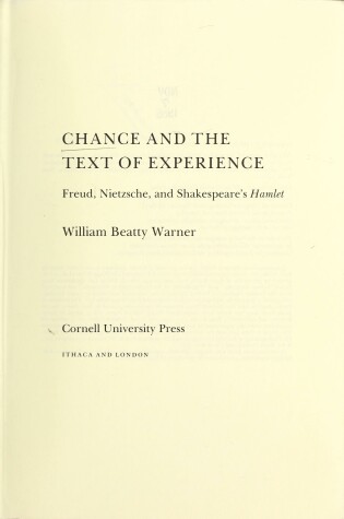 Cover of Chance and the Text of Experience