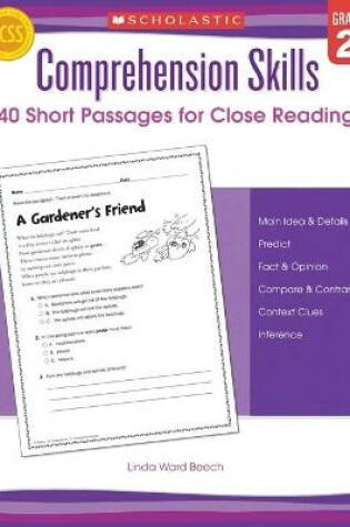 Cover of Comprehension Skills: 40 Short Passages for Close Reading: Grade 2