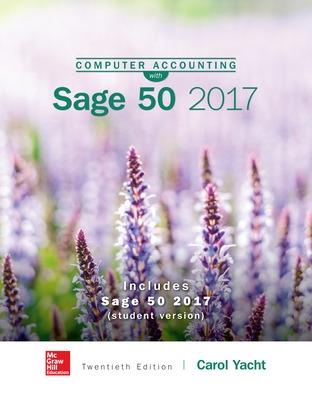 Book cover for Computer Accounting with Sage 50 Complete Accounting 2017