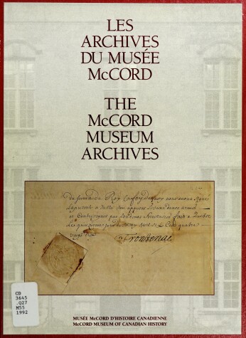 Book cover for The McCord Museum Archives