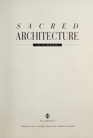 Book cover for Sacred Architecture
