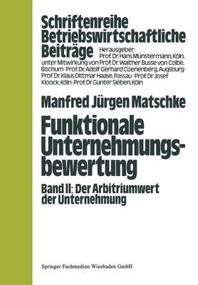 Cover of Funktionale Unternehmungsbewertung