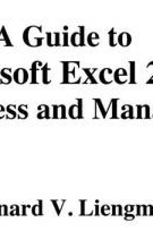Cover of Guide to Microsoft Excel 2002 for Business and Management