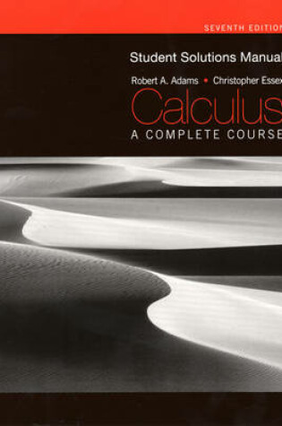 Cover of Student Solutions Manual for Calculus: A Complete Course