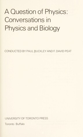 Book cover for A Question of Physics