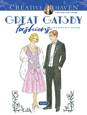 Book cover for Creative Haven Great Gatsby Fashions Coloring Book