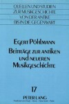 Book cover for Beitraege Zur Antiken Und Neueren Musikgeschichte