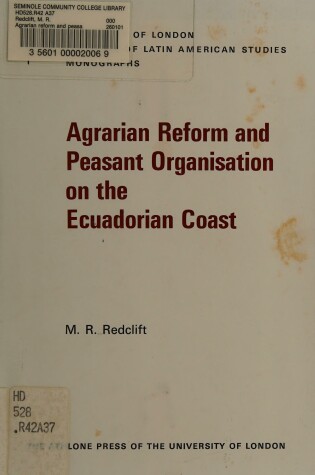 Cover of Agrarian Reform and Peasant Organization on the Ecuadorian Coast