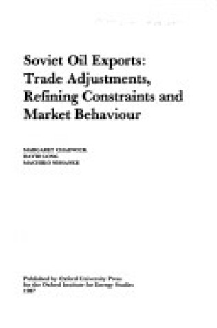 Cover of Soviet Oil Exports