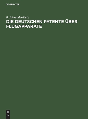 Book cover for Die Deutschen Patente �ber Flugapparate