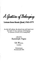 Book cover for A Gesture of Belonging