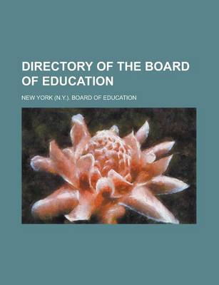 Book cover for Directory of the Board of Education