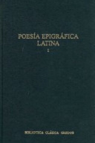 Cover of Poesia Epigrafica Latina I